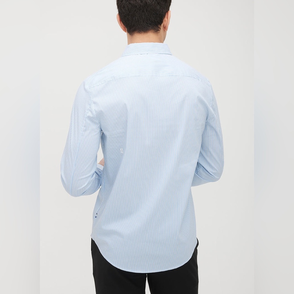 Kit and Ace Acadia Long Sleeve Poplin Shirt Navy Blue Size XL - Picture 4 of 9